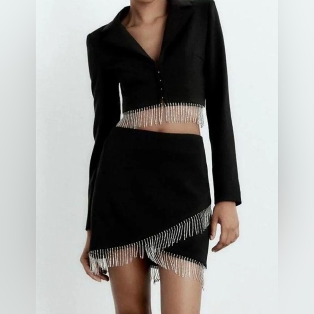 NWT House of Harlow Rhinestone blazer set - Picture 2 of 10